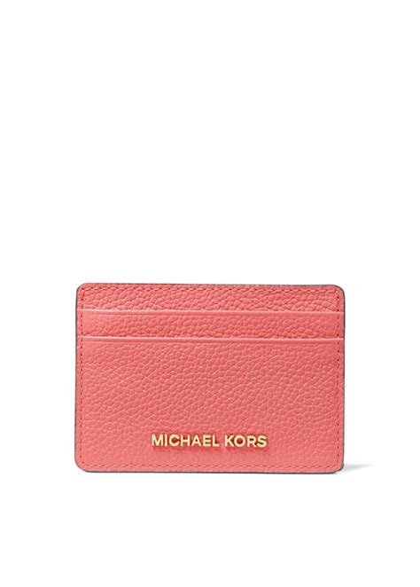 michael kors pebbled leather card case|michael kors mercer best badger.